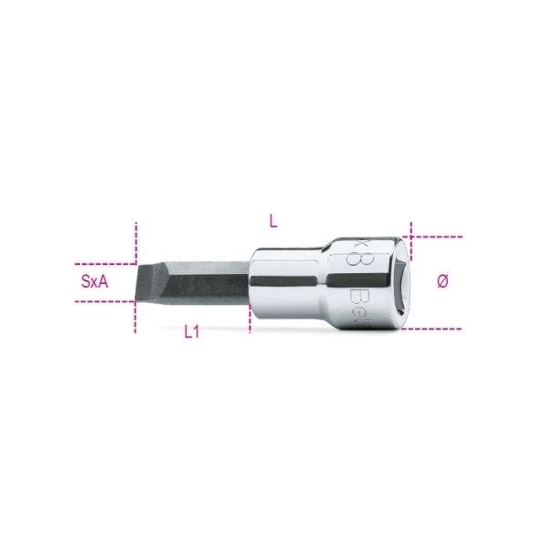 Beta 910LP 3/8'' Lokmalı Düz Tornavida 1,2x6,5mm