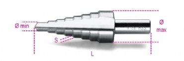 Beta 425/6 HSS Kademeli Matkap Ucu Ø 4÷30 - 75 mm