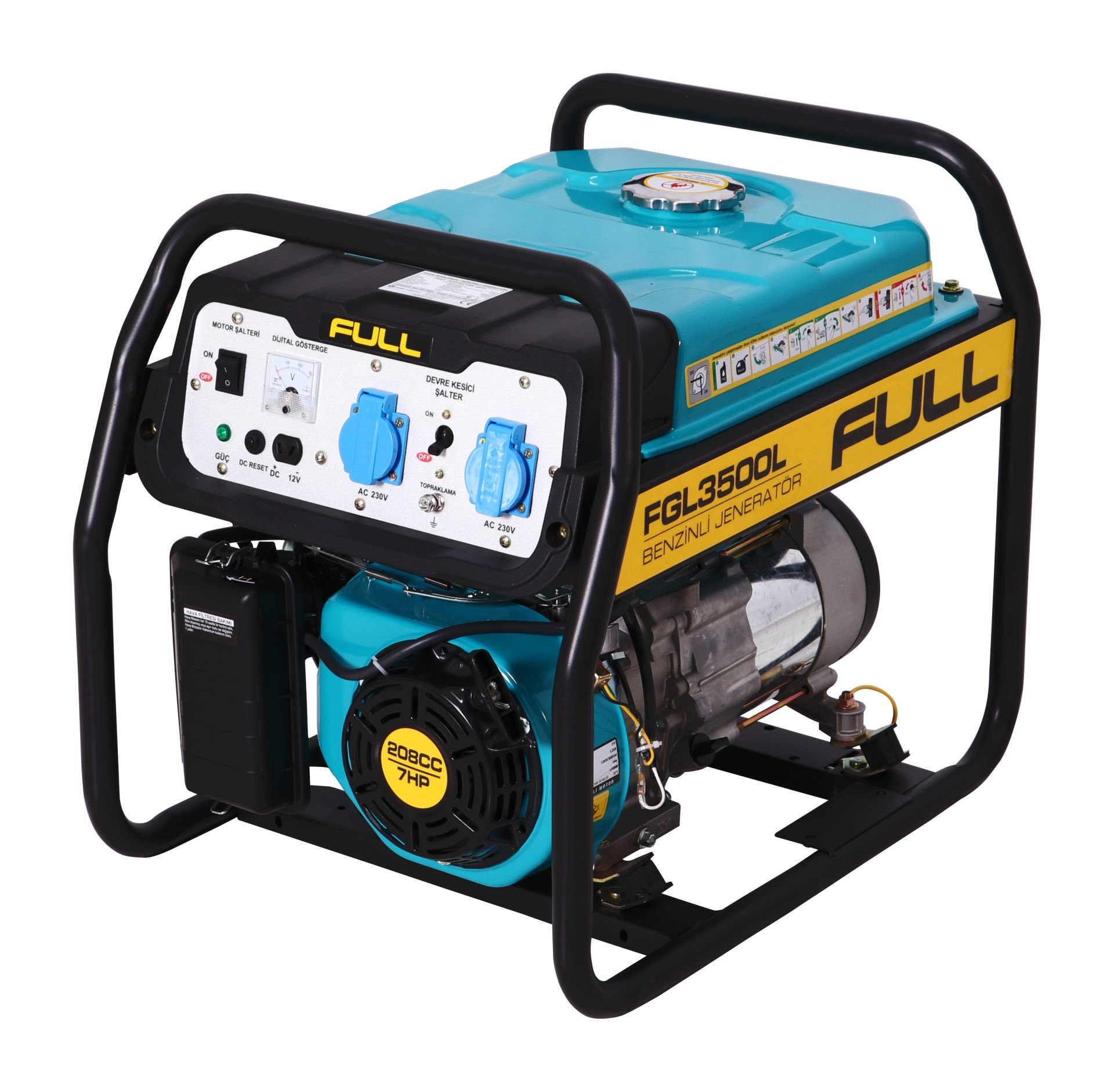 Full FGL3500L Benzinli Jeneratör 3,5 kVA İpli Monofaze