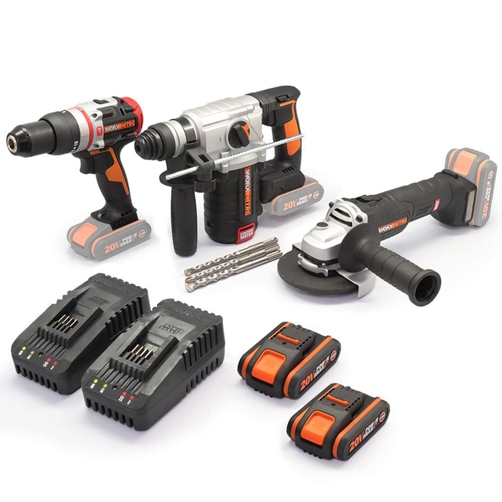 WORX WXKS6 Pro Kombo Set WX354.9 + WX380.9 + WX812.9 + WA3601 20V/2Ah
