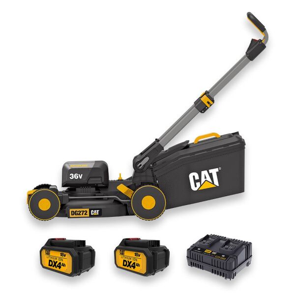 CAT DG272 Profesyonel Şarjlı Çim Biçme Makinesi 36V 4.0Ah – 41 cm Kömürsüz Motor