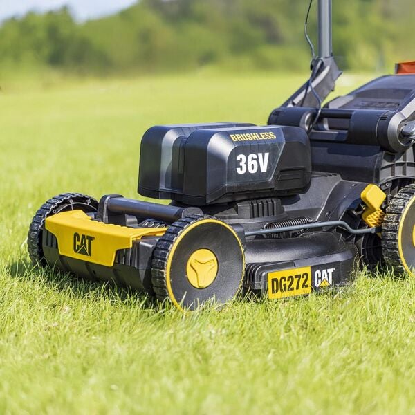 CAT DG272 Profesyonel Şarjlı Çim Biçme Makinesi 36V 4.0Ah – 41 cm Kömürsüz Motor