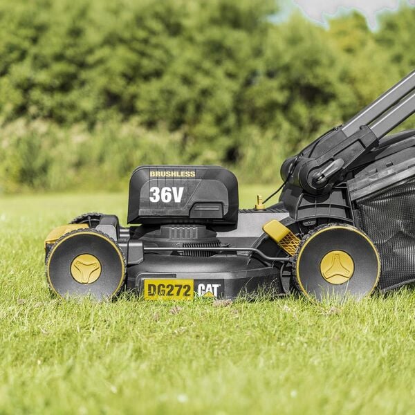 CAT DG272 Profesyonel Şarjlı Çim Biçme Makinesi 36V 4.0Ah – 41 cm Kömürsüz Motor