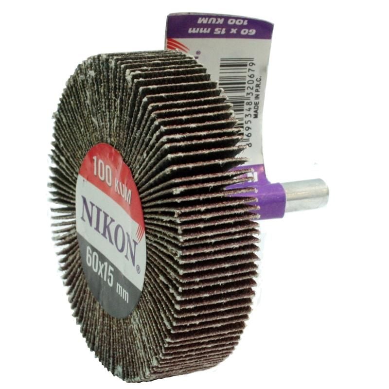 Nikon Saplı Fırfır Zımpara 60 Kum 60x30mm 10 Adet
