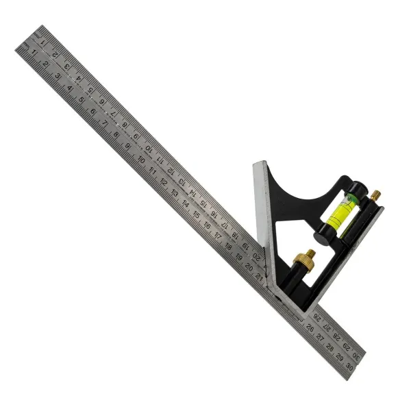 Bts 12271 Ayarlanabilir Terazili Açı Ölçer Gönye 45°-90° 30 cm