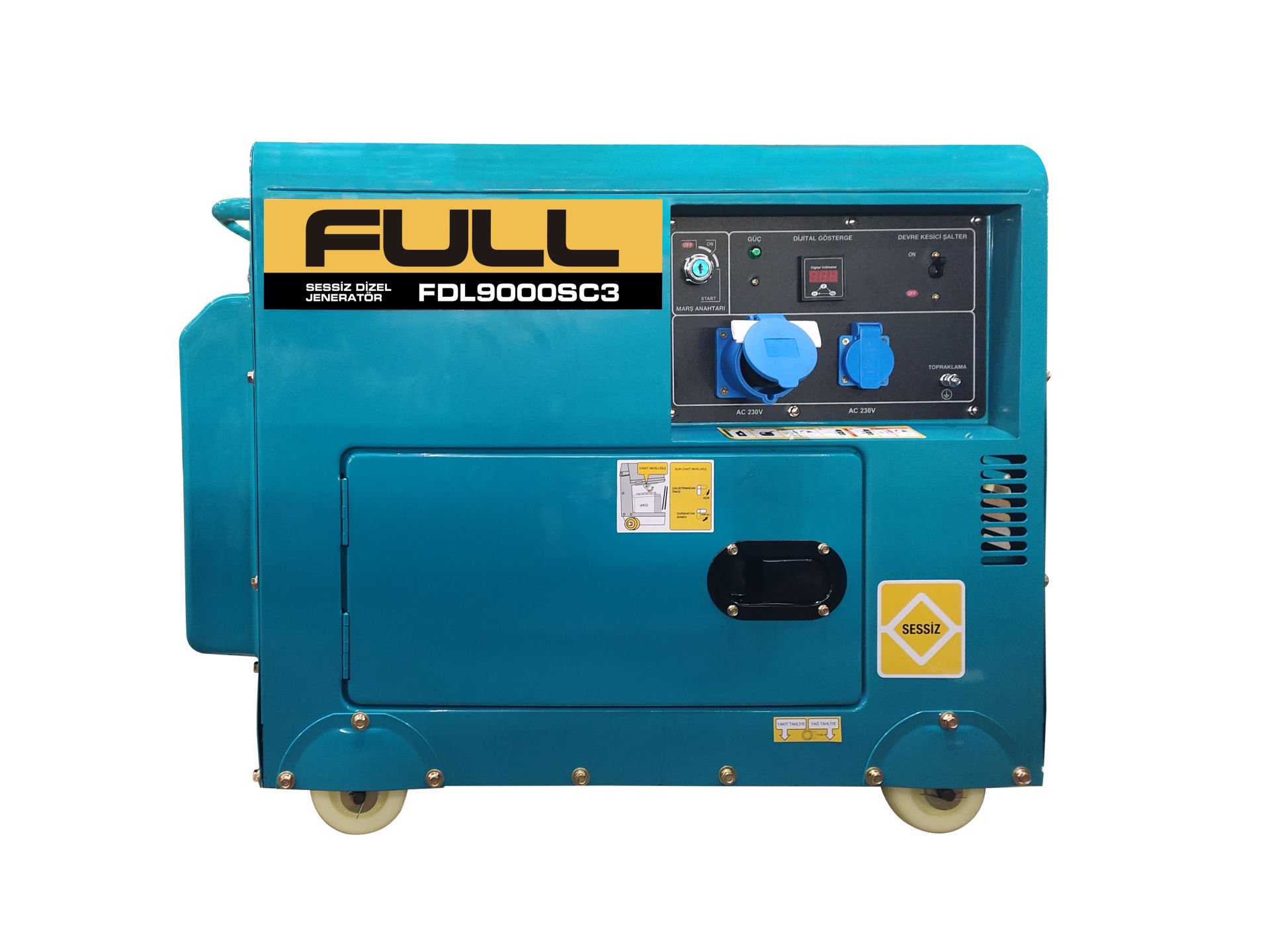 Full FDL9000SC3 Dizel Jeneratör 8,5 kVA Marşlı Trifaze