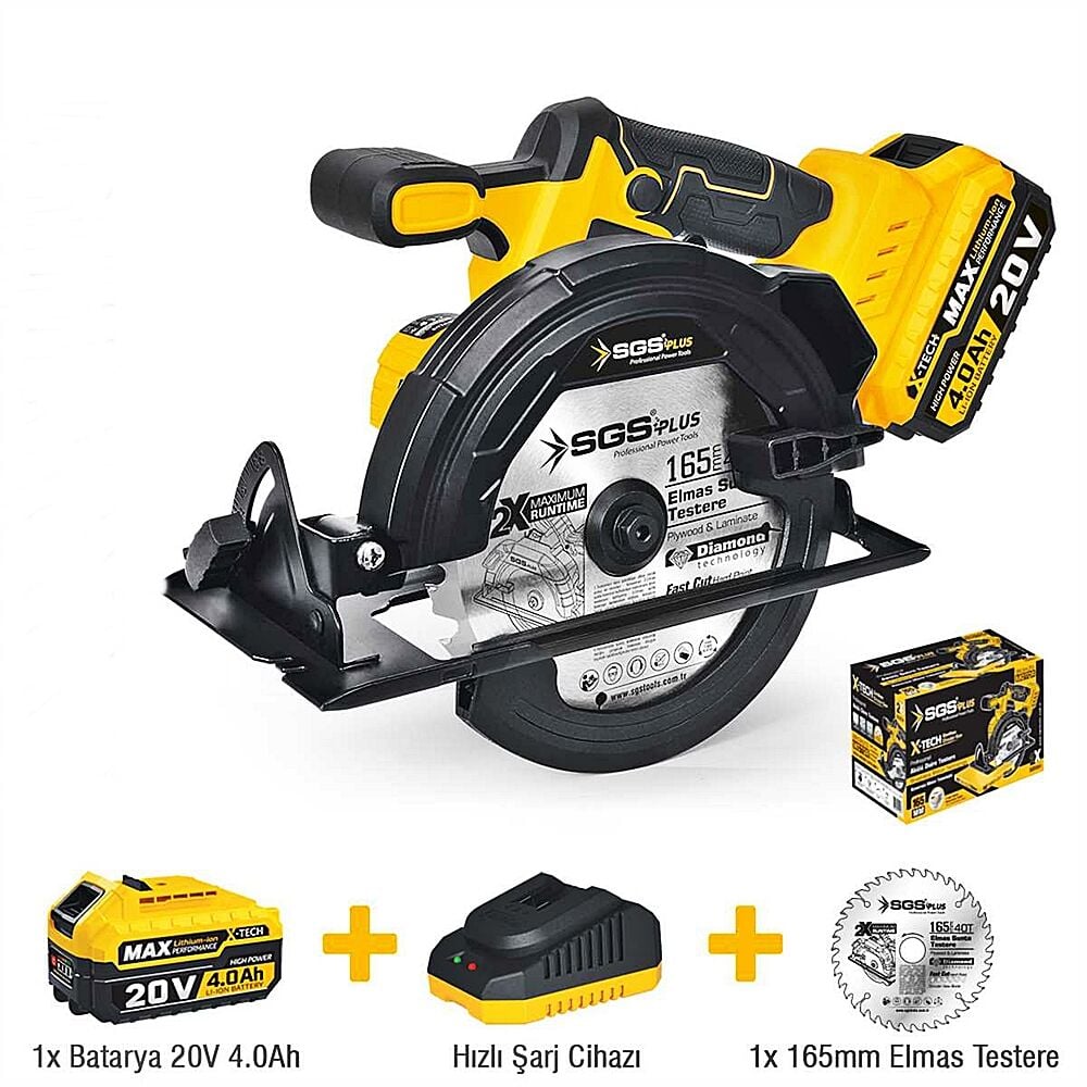 SGS 5541 Akülü Daire Sunta Kesme Testeresi 20V / 4.0Ah - 165 mm