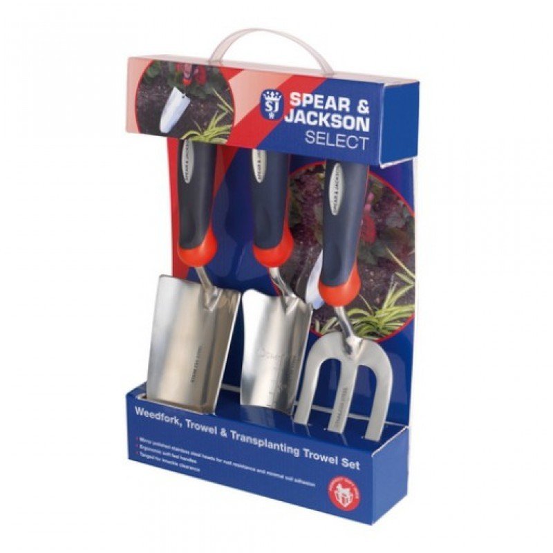 Spear&Jackson 3'lü Bahçe Set (Mala, Çatal, Fide Malası)
