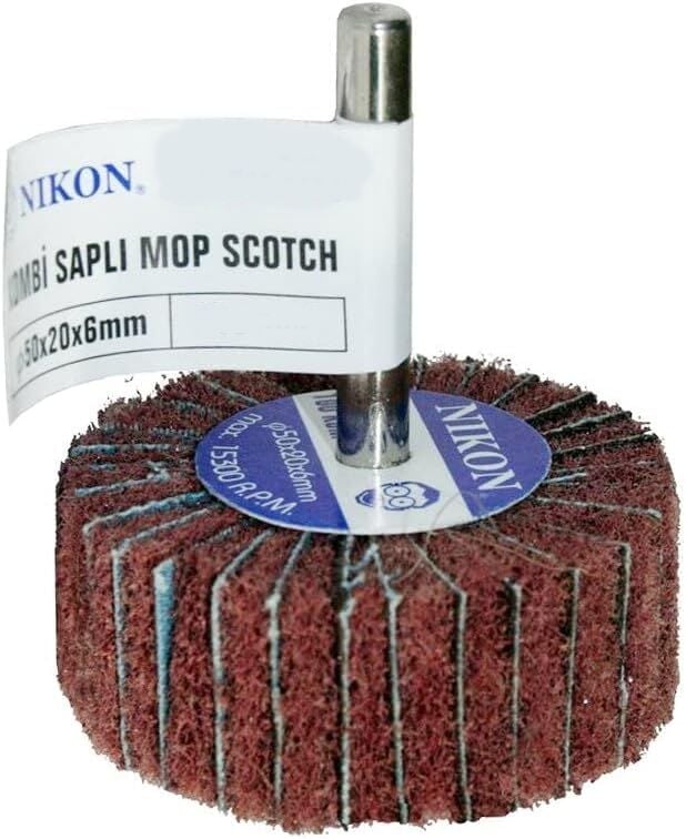 Nikon Saplı Kombi Mop Zımpara 100 Kum 50x20x6mm 10 adet
