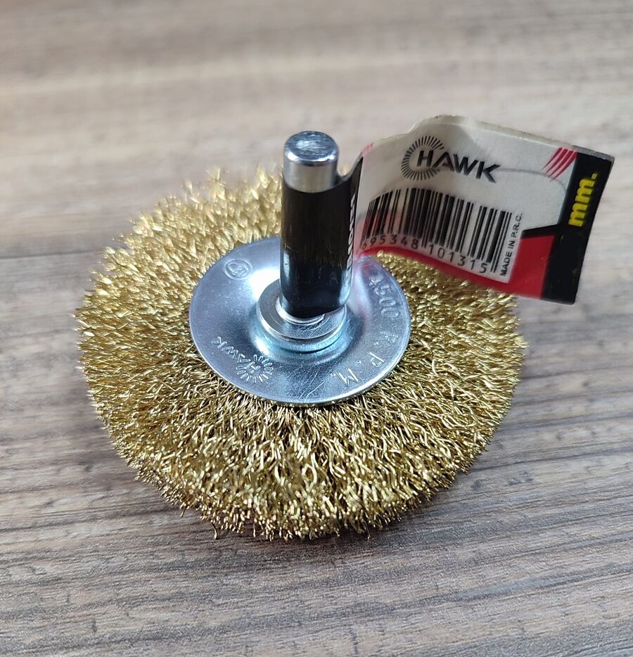Hawk Sarı Telli Pimli Daire Fırça Ø 75x10mm - 30 adet