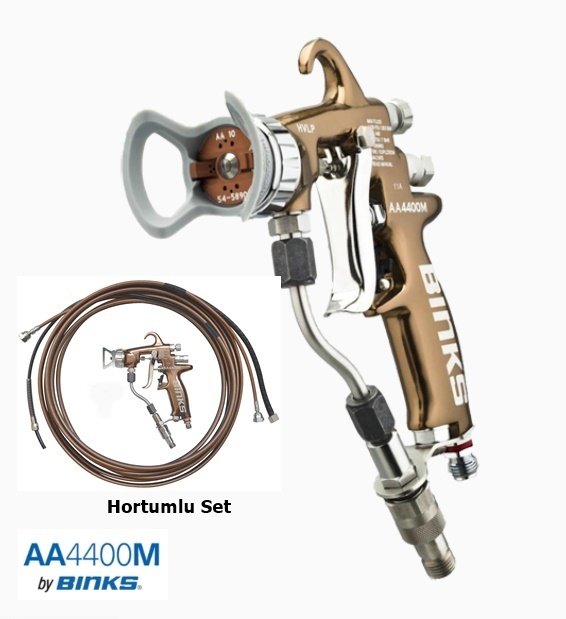 Binks AA4400M SET Hava Takviyeli Airless Boya Tabancası Hortumlu Set