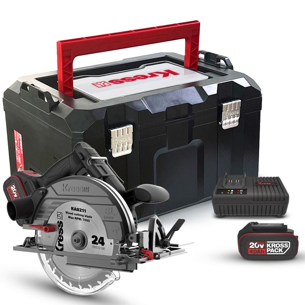 Kress KUE15 Çift Akülü Şarjlı Daire Testere 20Volt 4.0Ah.