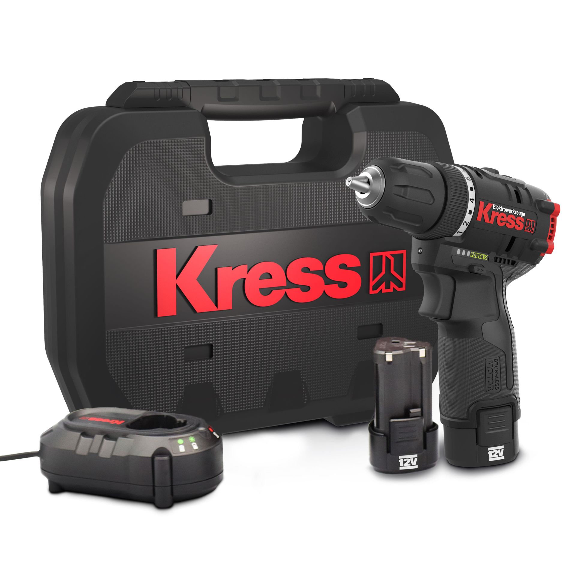 Kress KUA24 Li-ion Çift Akülü Şarjlı Matkap 12Volt/2.0Ah