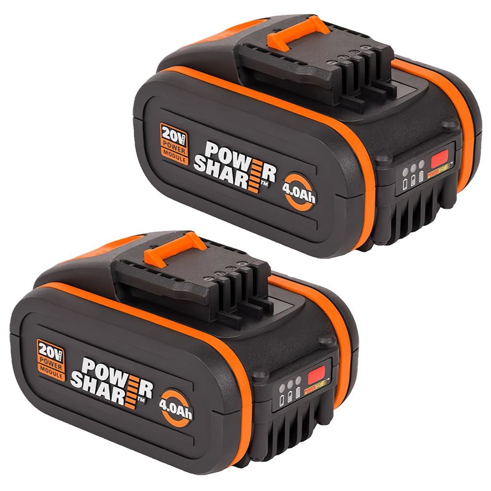WORX Li-ion PowerShare Yedek Akü 20Volt 4.0Ah. 2’li Paket