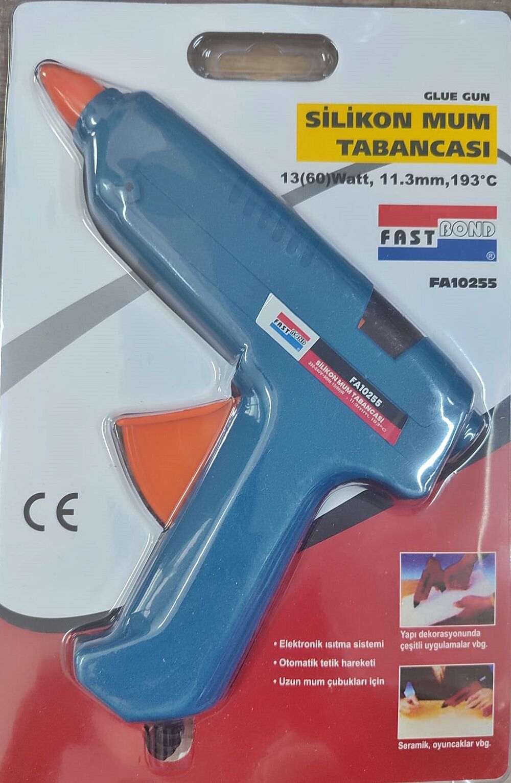 Fastbond FA10255 Sıcak Silikon Mum Tabancası 60W