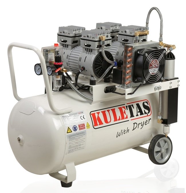 Kuletaş 80 Litre Sessiz Yağsız Hava Kurutuculu Kompresör