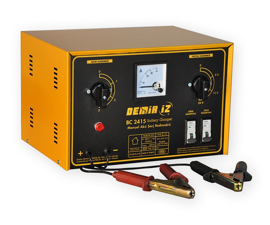 Demiriz BC2415 Manuel 3 Ayrı Akü Şarj Redresörü 6V-24V