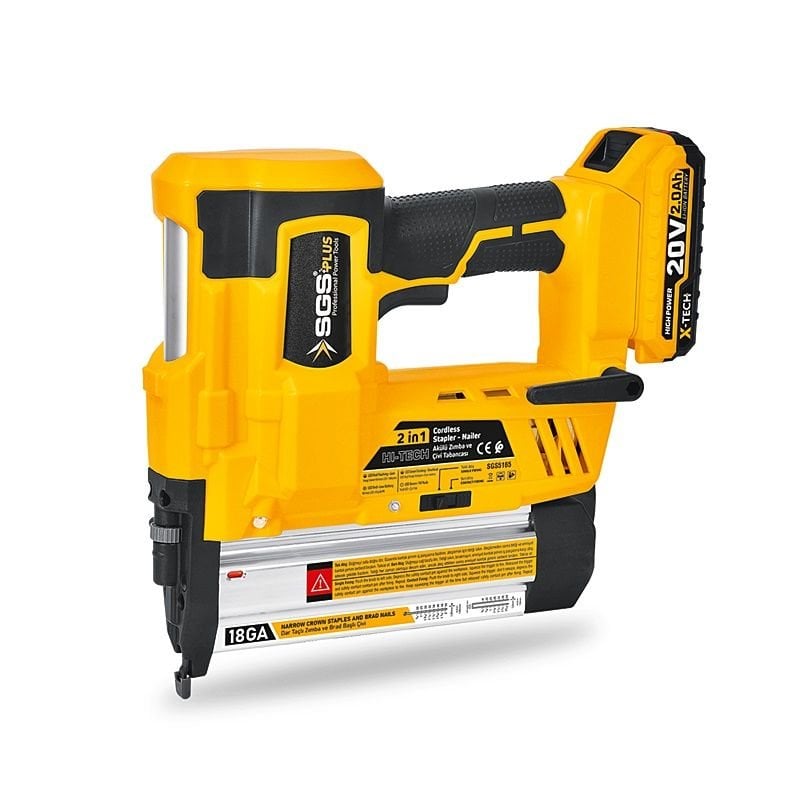 SGS 5165 Hi-Tech 20V 4,0Ah Şarjlı Zımba 40 mm Çivi 20-50 mm Tabanca Set