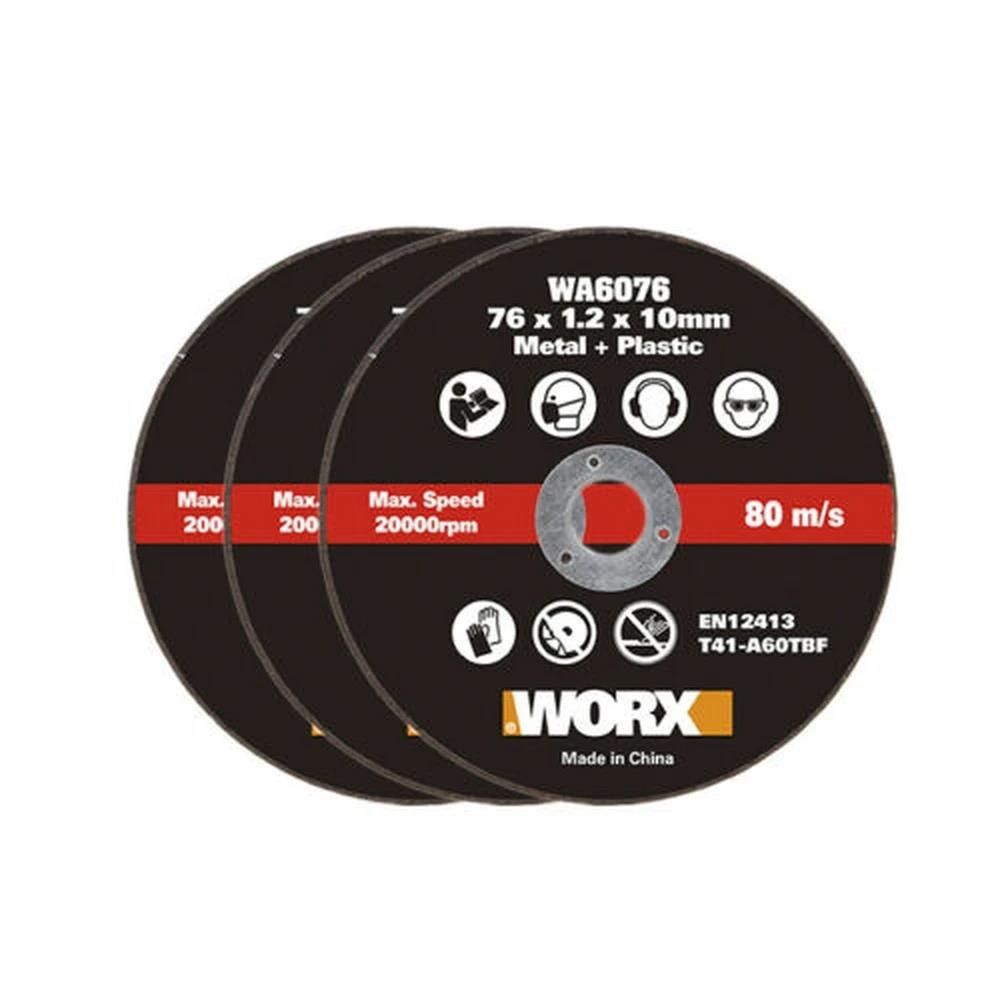 Worx WX801 İçin 76x10mm 3 Adet Metal ve PVC Kesme Taşı
