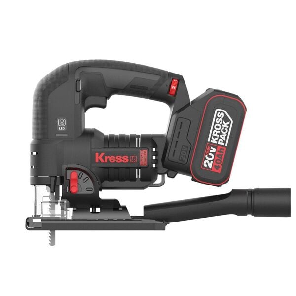 Kress KUE26 20Volt 4.0Ah Li-ion Çift Akülü Profesyonel Kömürsüz Devir Ayarlı Şarjlı Dekupaj Testere