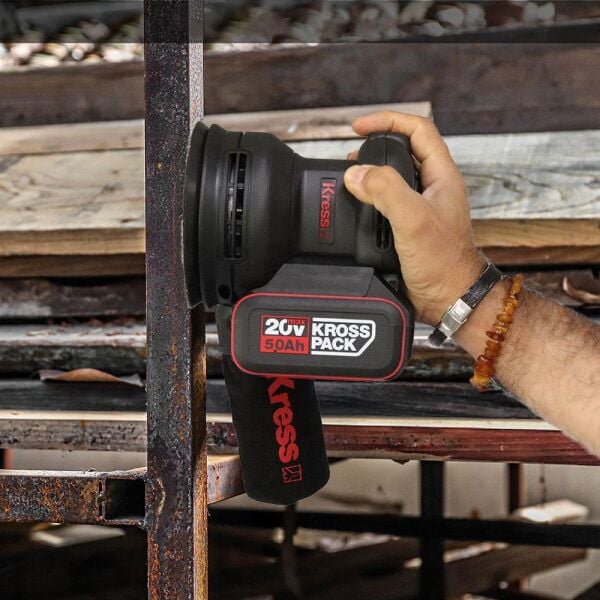 Kress KUD20.9 20Volt 125mm Kömürsüz Profesyonel Devir Ayarlı Eksantrik Zımpara (Akü Dahil Değildir)