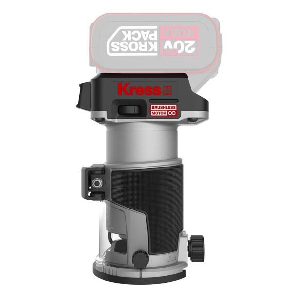 Kress KUD26.91 Devir Ayarlı Şarjlı Profesyonel Avuç İçi El Frezesi Formika Tıraşlama 20Volt Kömürsüz 6/8mm(Akü Dahil Değildir)