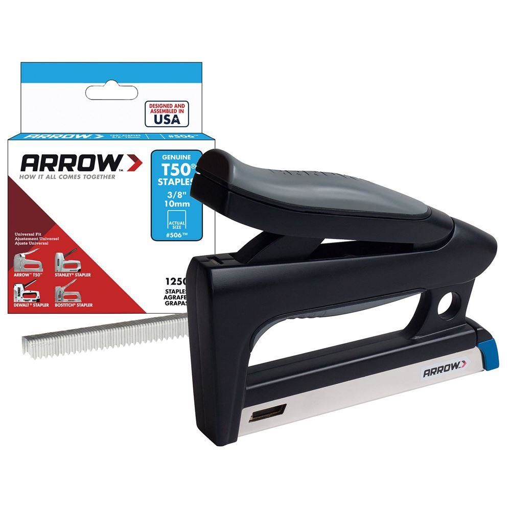 Arrow T50HS Profesyonel Mekanik Zımba ve Çivi Tabancası + 1250 Adet Zımba 6-14mm Zımba - 15mm Çivi