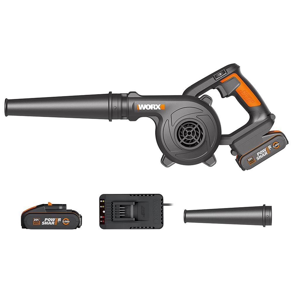 Worx WX094 Li-ion Akülü Şarjlı Devir Ayarlı Üfleyici 20Volt 2.0Ah.