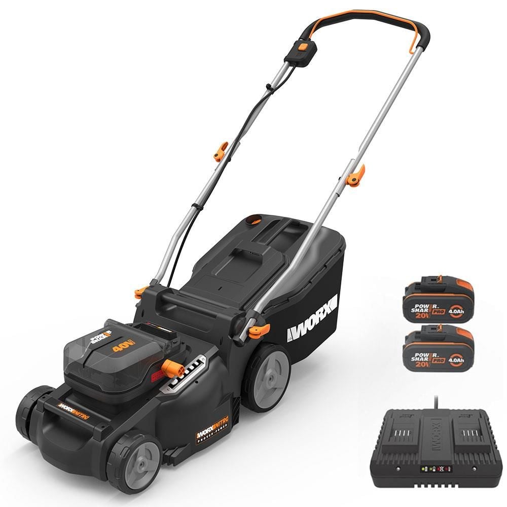 WORX WG737E Li-ion Akülü Şarjlı Çim Biçme Makinası 40Volt 4.0Ah./37CM