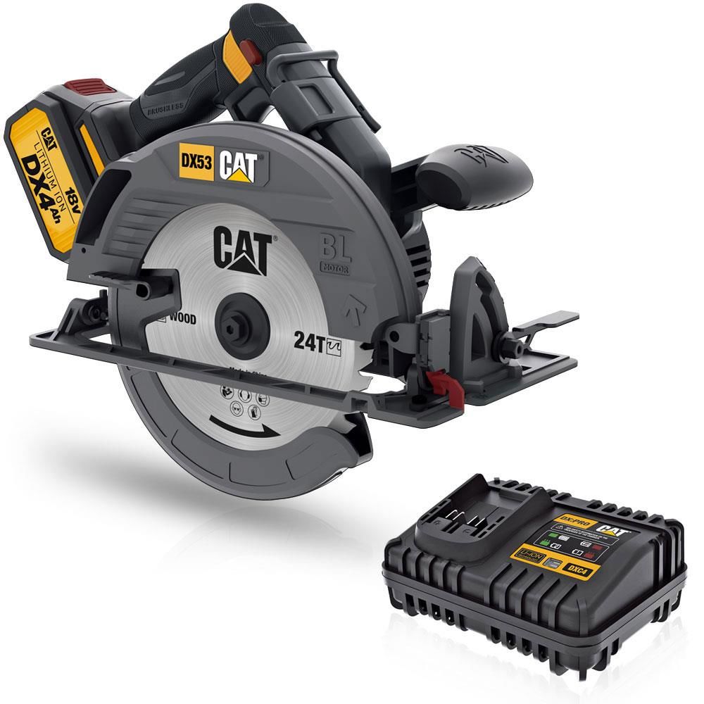 CAT DX53 18Volt 4.0Ah Akülü Profesyonel Şarjlı Daire Testere 185 mm
