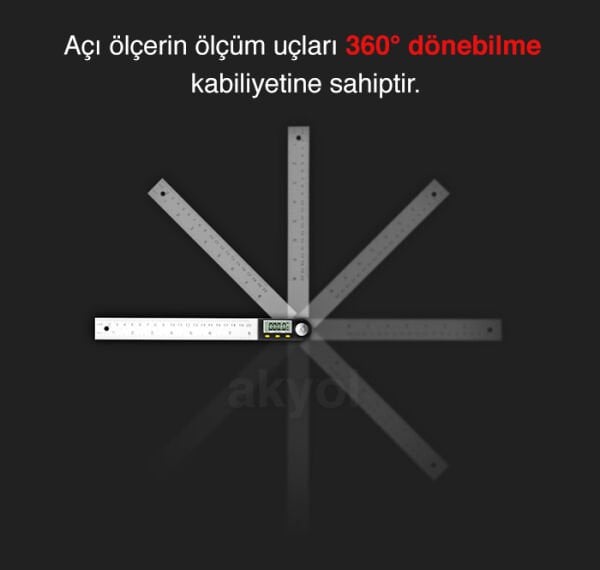 Loyka 5422-300 Dijital Açı Ölçer 30cm
