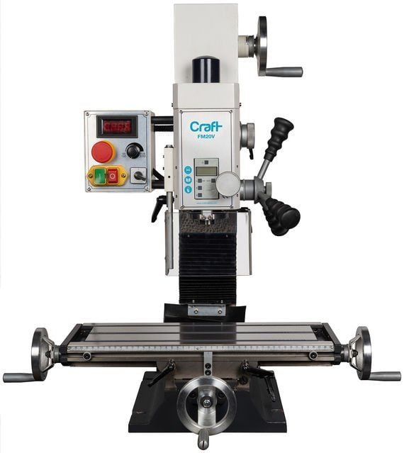 Ozco FM20V Masaüstü Freze Makinası Sağ/Sol Dönüş 16mm/750W