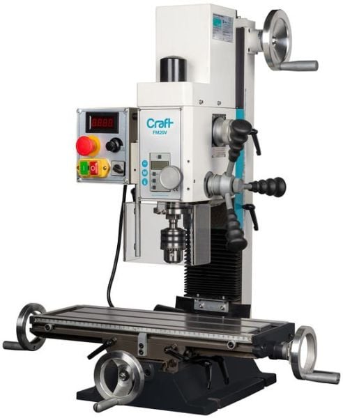 Ozco FM20V Masaüstü Freze Makinası Sağ/Sol Dönüş 16mm/750W