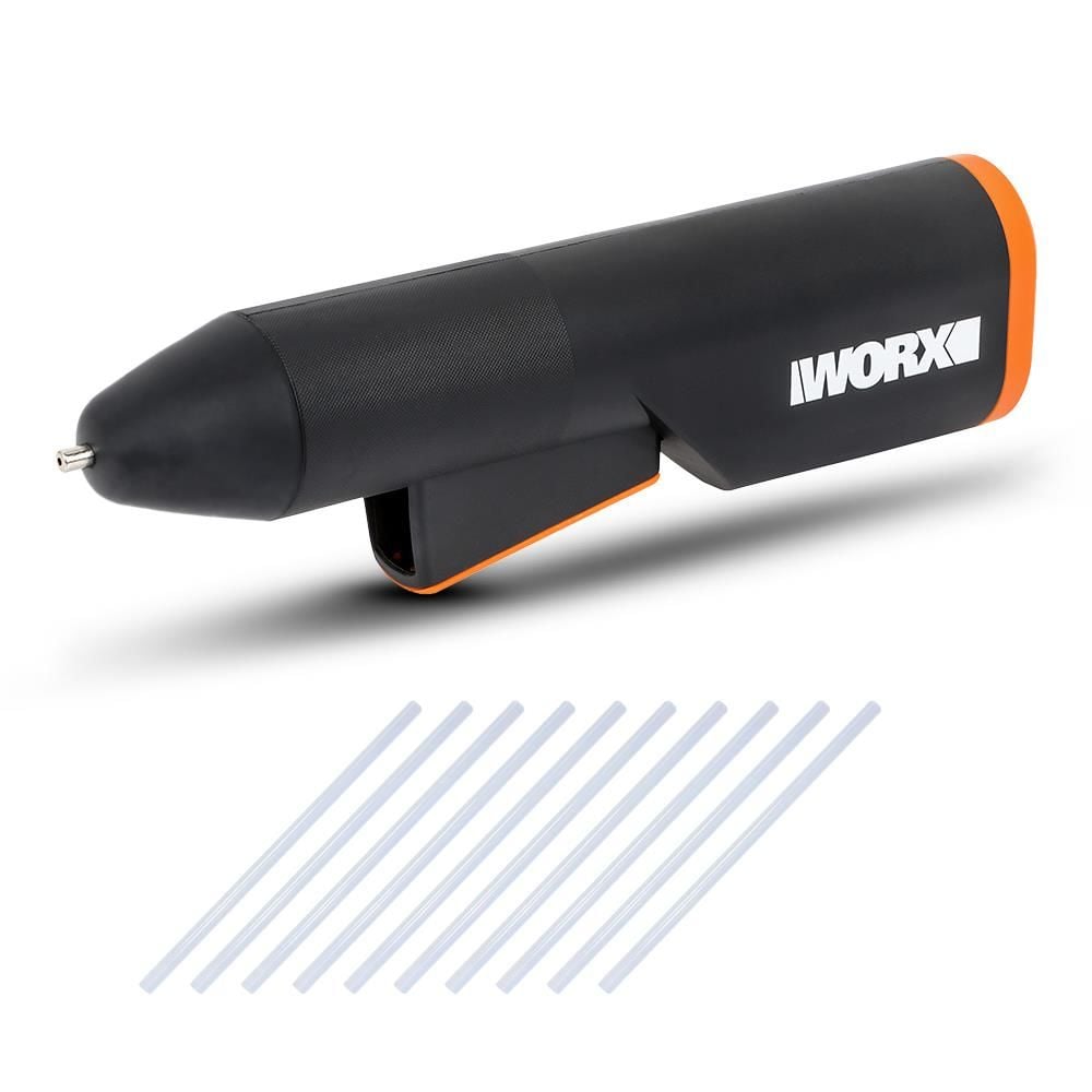 Worx 20V Sıcak Mum Silikon Tabancası + 10 Silikon (Akü Dahil Değildir)