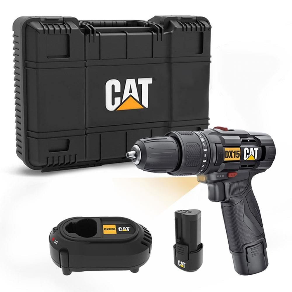 CAT DX15.1 Li-ion Çift Akülü Şarjlı Darbeli Matkap 12Volt/2.0Ah