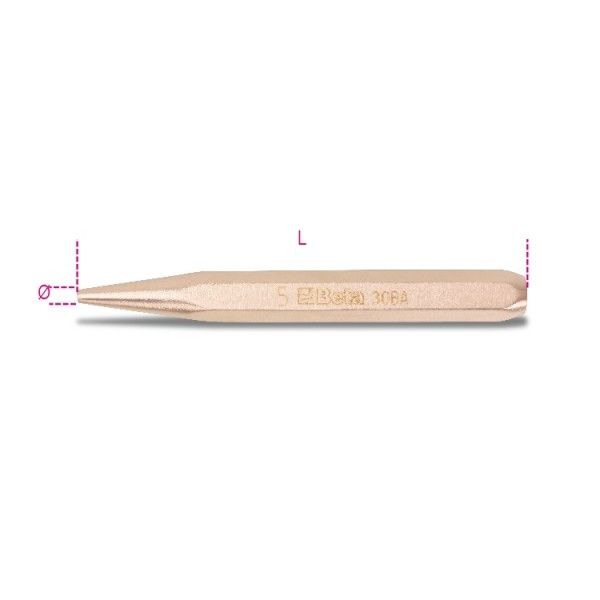 Beta 30BA Kıvılcım Çıkarmayan Konik Zımba 10mm