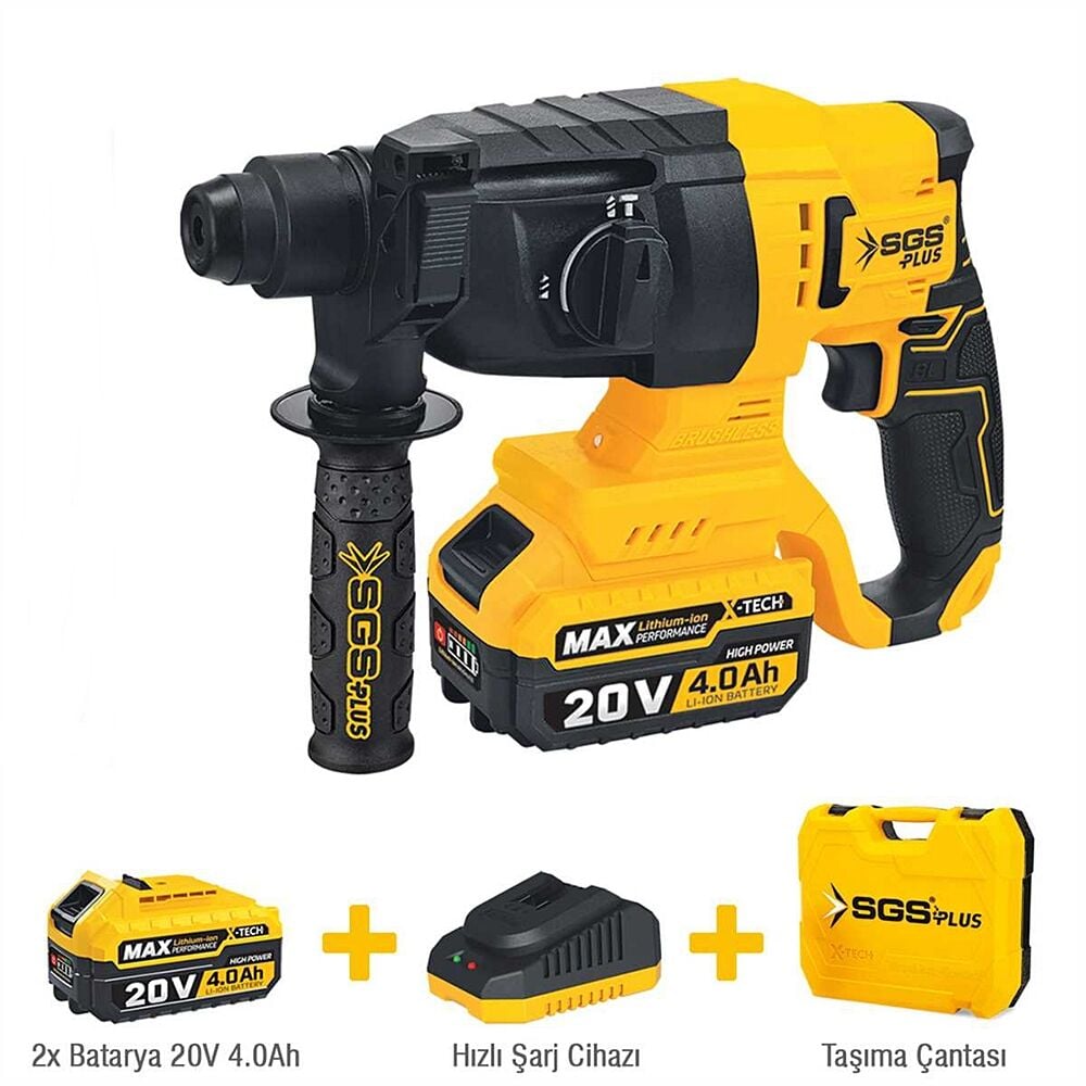 SGS 5520 Akülü Elektro Pnömatik Kırıcı Delici Set 20V / 4,0 Ah