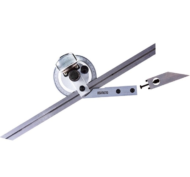 Asimeto AS-490068 Üniversal Açı Ölçer Çubuk Büyüteçli 300 mm