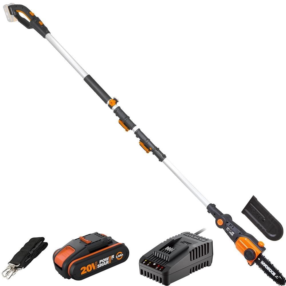 WORX 20Volt 2.0Ah Li-ion Tek Akülü 20CM Profesyonel Teleskobik Saplı Açı Ayarlı Zincirli Dal Budama