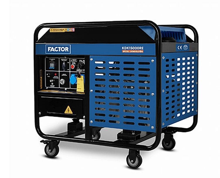 Factor KDK15000RE Marşlı Dizel Jeneratör 15kVA Monofaze