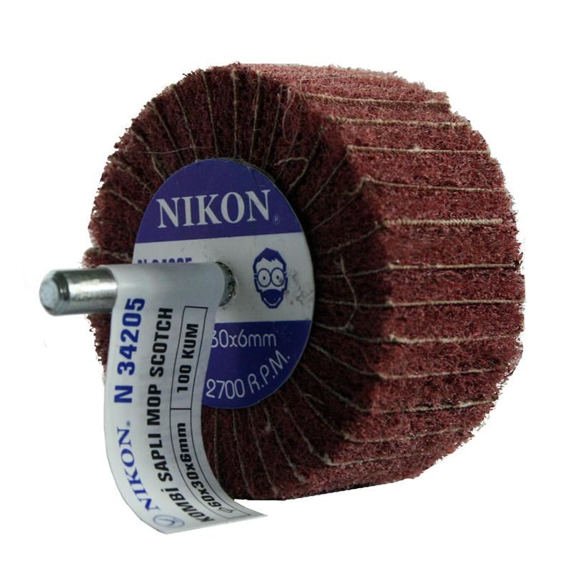 Nikon Saplı Kombi Mop Zımpara 100 Kum 60x30x6mm 10 adet