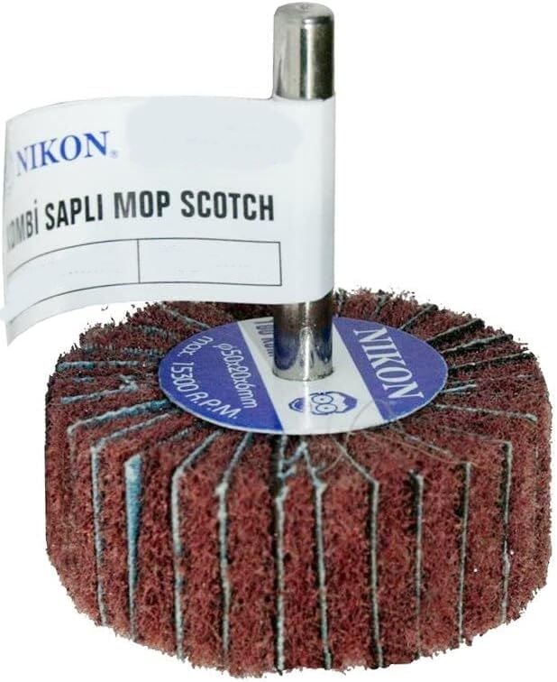 Nikon Saplı Kombi Mop Zımpara 100 Kum 40x20x6mm 10 adet