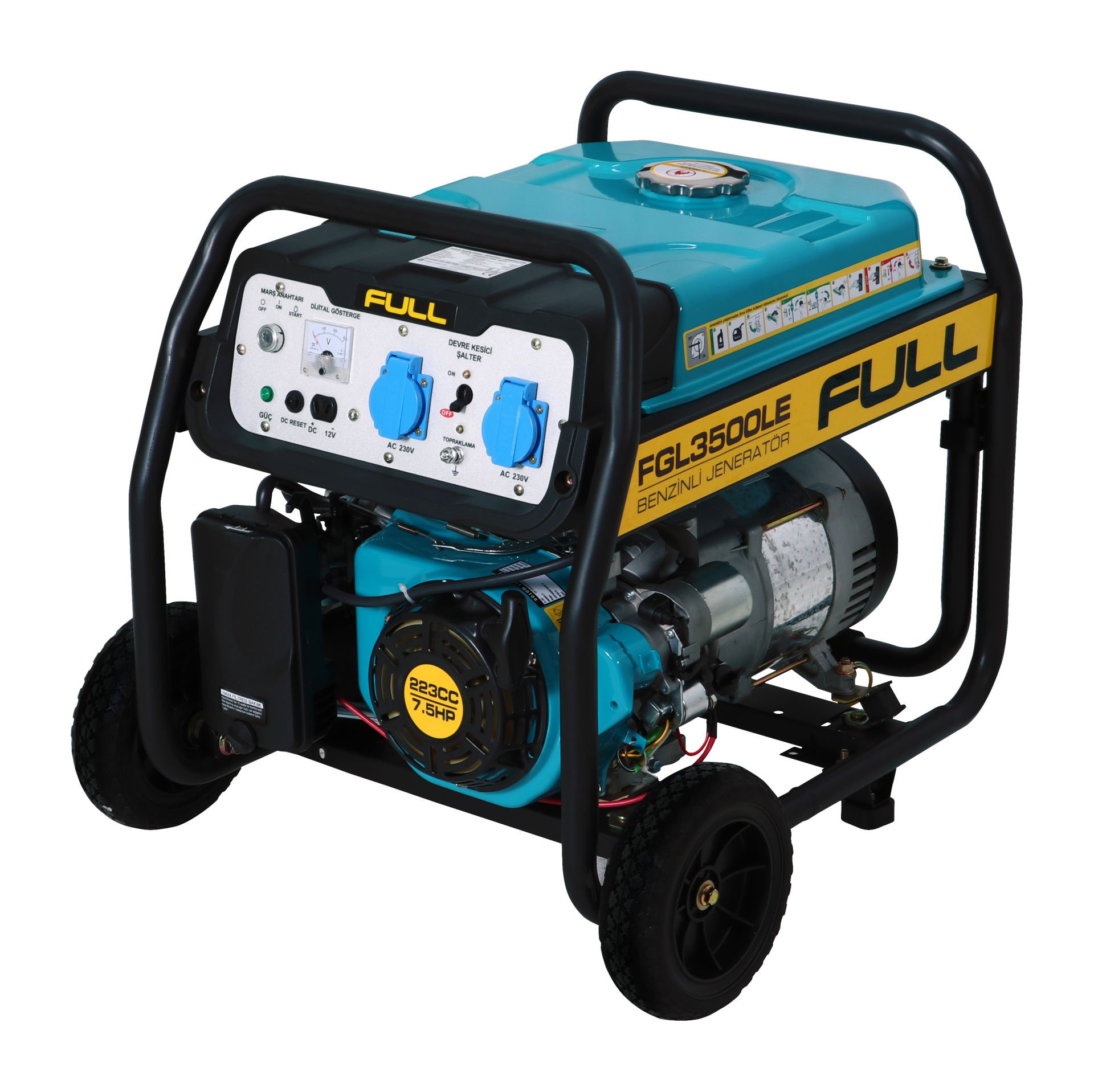 Full FGL3500LE Benzinli Jeneratör 3,5 kVA İpli/Marşlı Monofaze