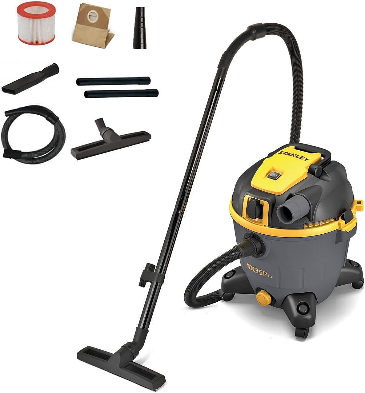 Stanley SXVC35PTDE 1600 W 35 LT Islak/Kuru Elektrikli Süpürge
