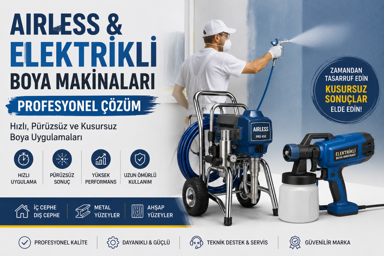  Airless & Elektrikli  Boya Makinaları  - Profesyonel Çözüm