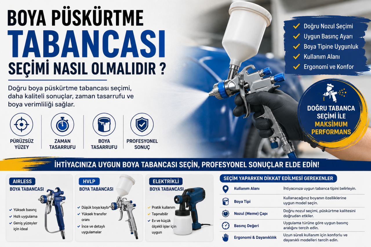 Boya Püskürtme Tabancası Seçimi Nasıl Olmalıdır ?
