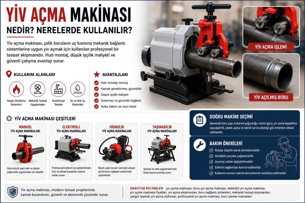 Yiv Açma Makinası Nedir? Nerelerde Kullanılır? Doğru Yiv Açma Makinası Seçimi Rehberi