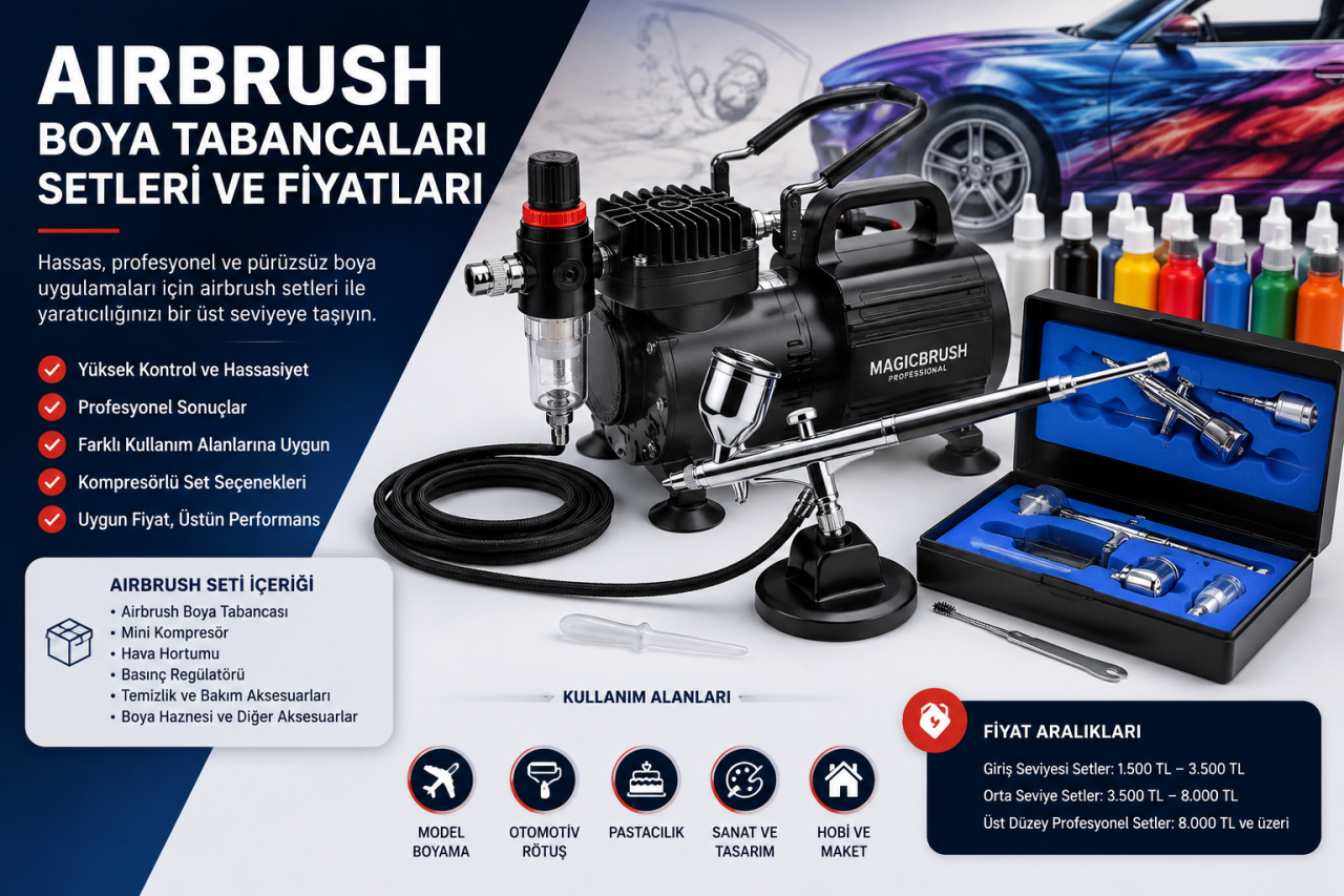Airbrush Boya Tabancaları, Setleri ve Fiyatları Hakkında Bilmeniz Gerekenler