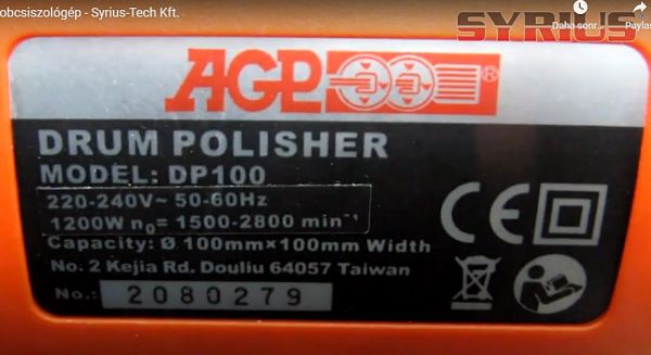 AGP DP100 Boru Taşlama ve Polisaj Makinası
