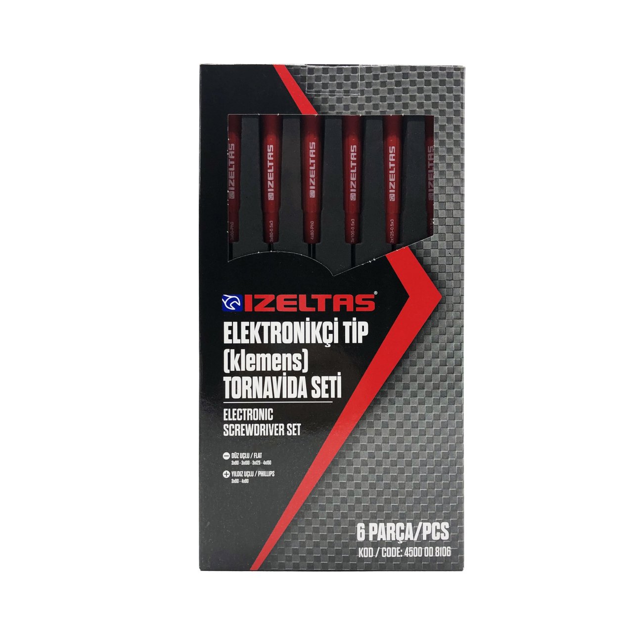 İzeltaş Elektronikçi Tip Klemens Tornavida Seti 6 Parça